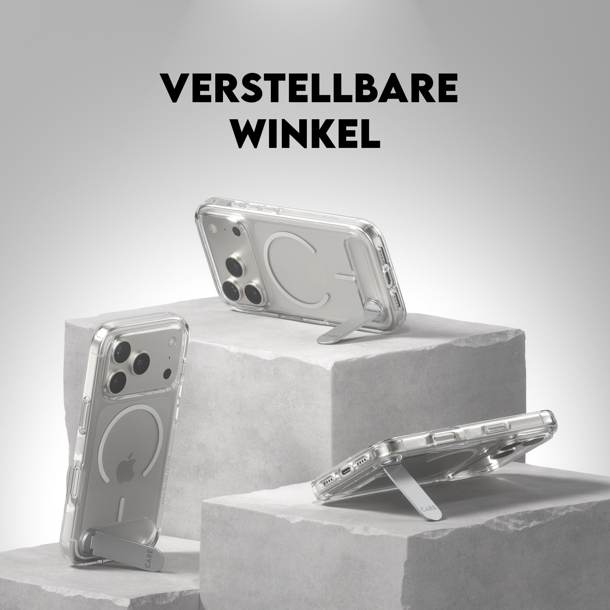 CARE™ by PanzerGlass® Case Transparent m. Kickstand & MagSafe iPhone 17 Pro